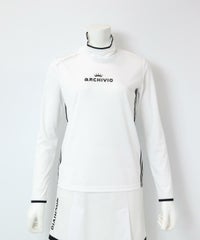 肩フリルハイネックプルオーバー(ホワイト)