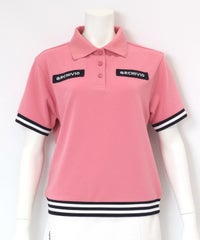 ライン切替UV冷感ポロシャツ(ピンク）
