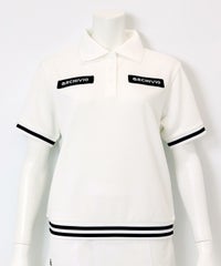 ライン切替UV冷感ポロシャツ(ホワイト）