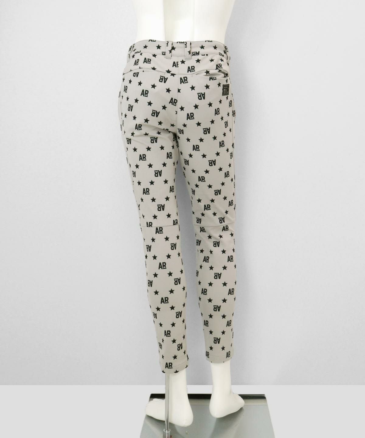 【メンズ】総ロゴ柄パンツ後（ライトグレー）