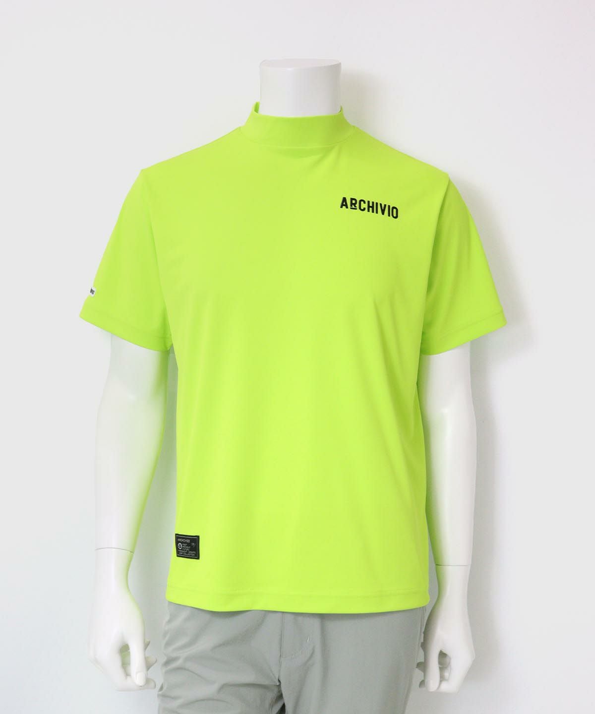 【メンズ】ロゴプリントハイネックプルオーバー（ライトグリーン）