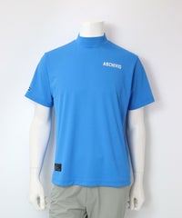 【メンズ】ロゴプリントハイネックプルオーバー（ブルー）