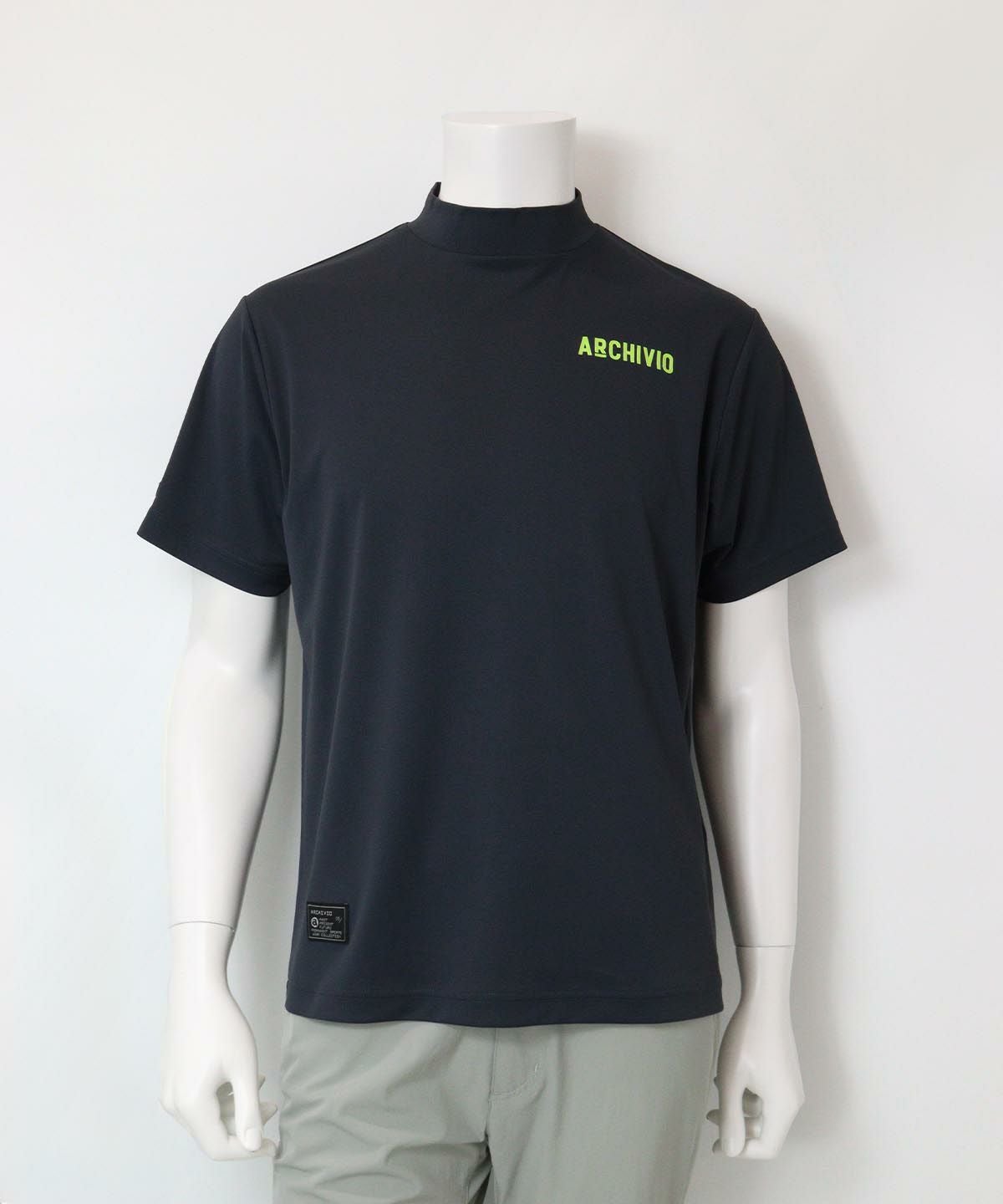 【メンズ】ロゴプリントハイネックプルオーバー（グレー）