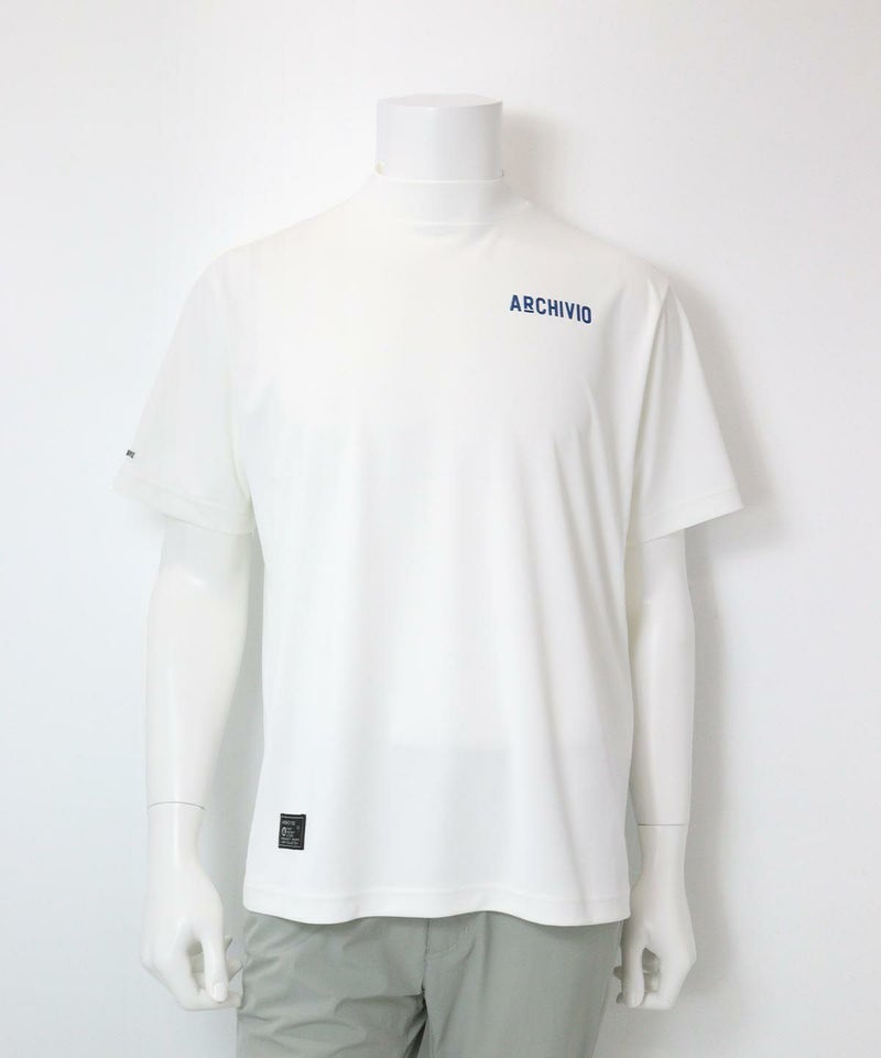 【メンズ】ロゴプリントハイネックプルオーバー（ホワイト）