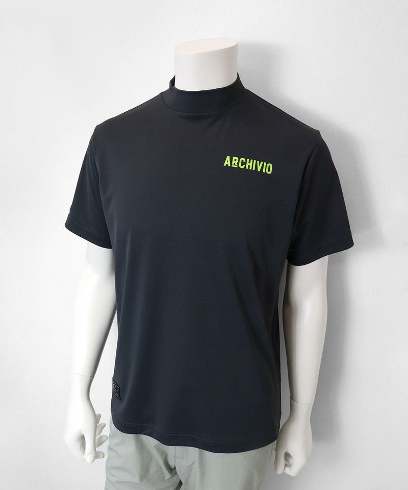 【メンズ】ロゴプリントハイネックプルオーバー斜（グレー）