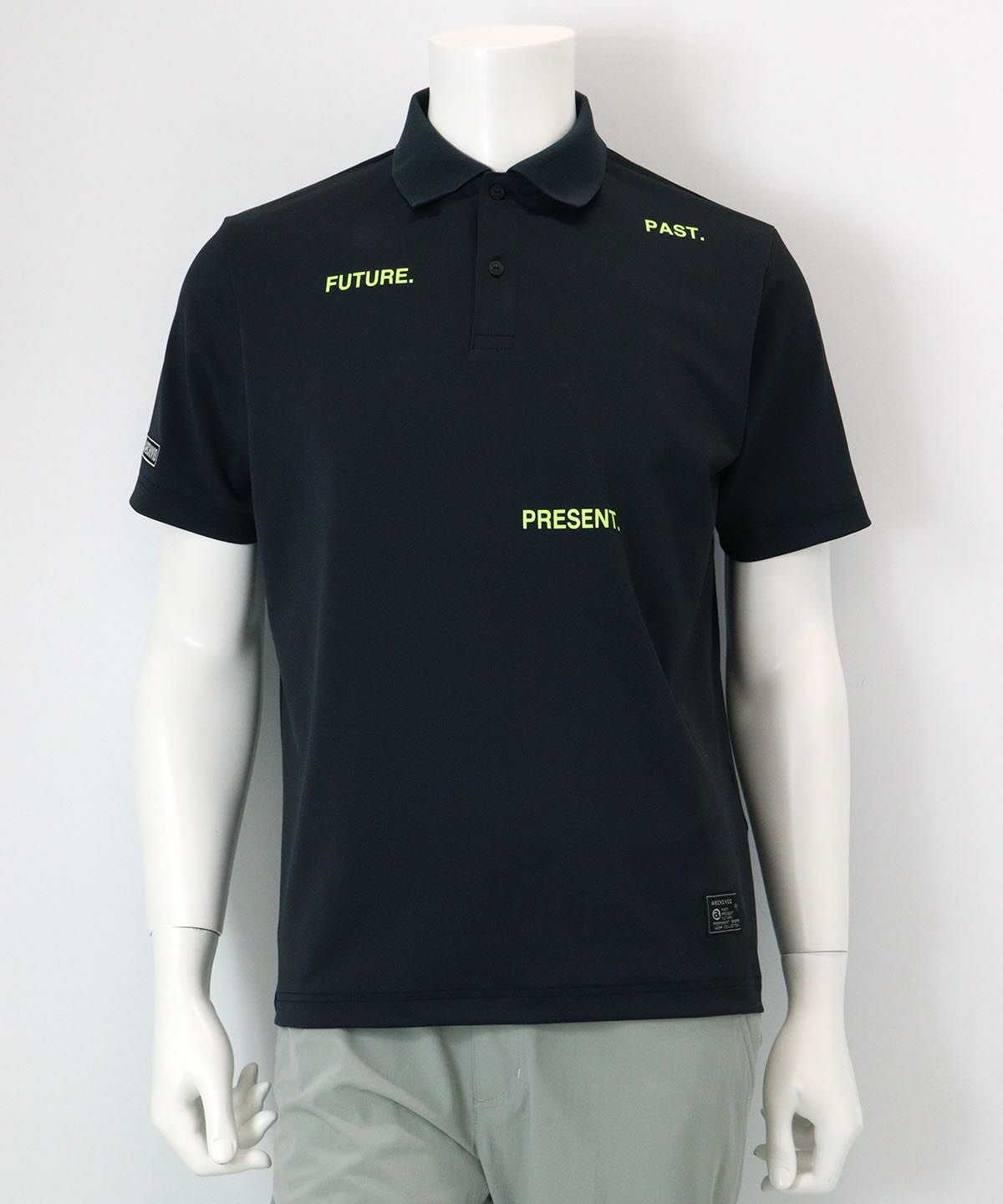 【メンズ】ワードロゴ冷感ポロシャツ（グレー）