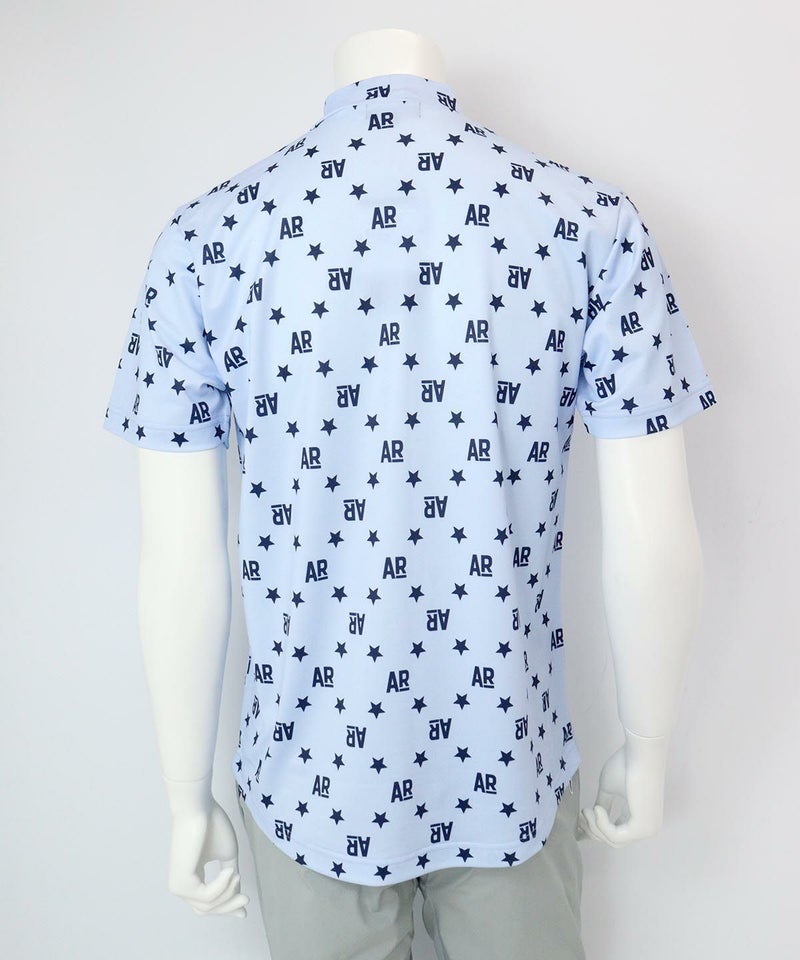 【メンズ】UV総柄プリントプルオーバー後（ブルー）