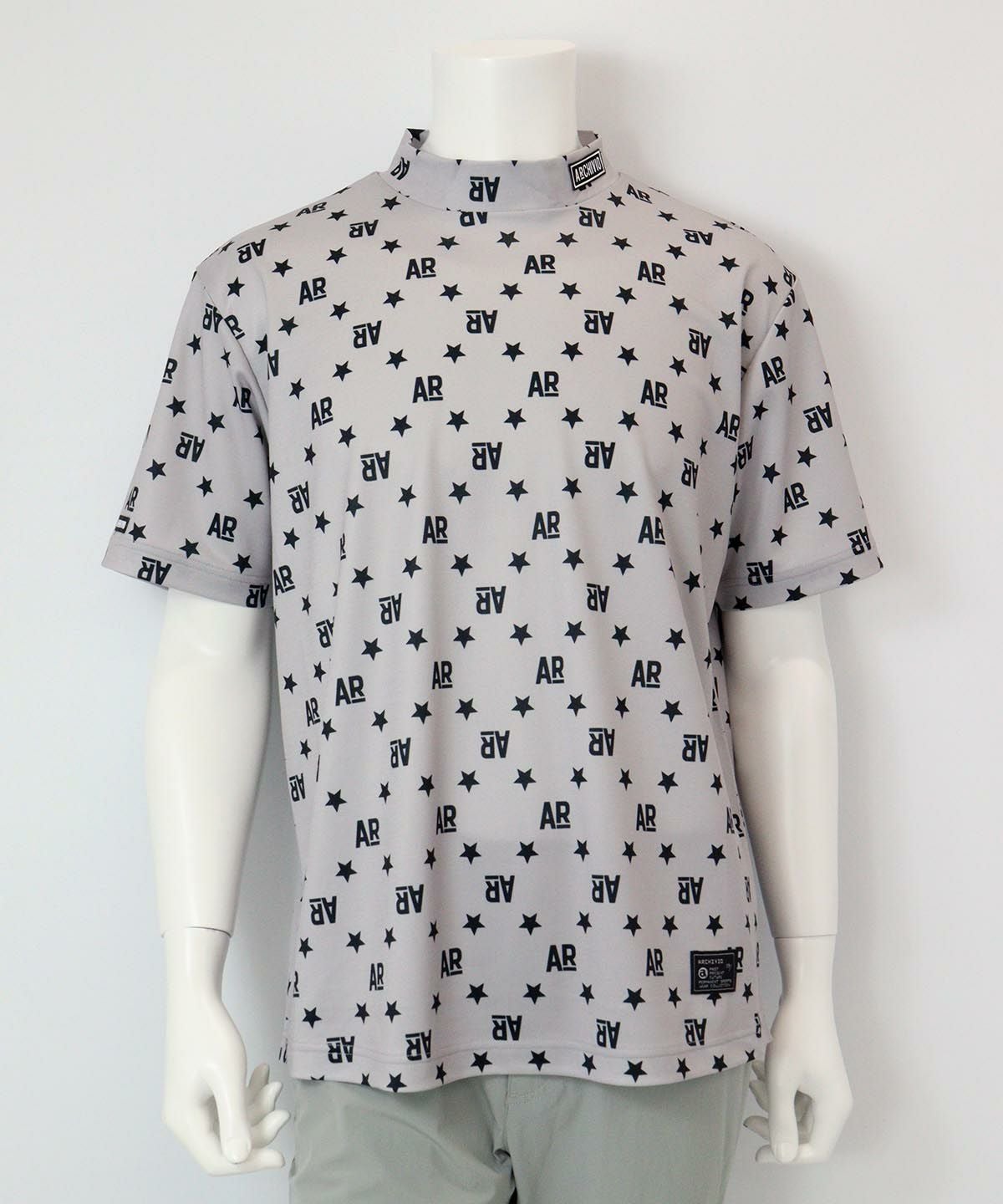 【メンズ】UV総柄プリントプルオーバー（ライトグレー）