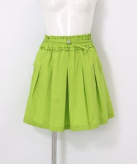 ベルト付きギャザースカート（ライトグリーン）
