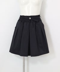 ベルト付きギャザースカート（ネイビー）