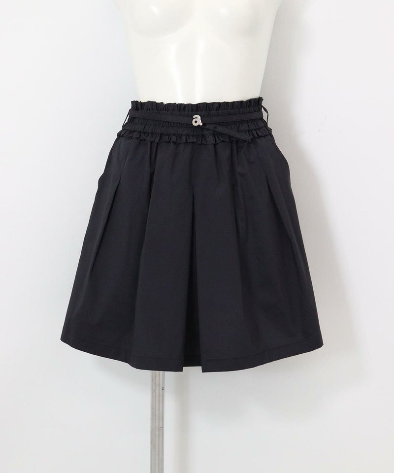 ベルト付きギャザースカート（ネイビー）