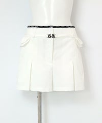 ベルト付き撥水ショートパンツ（ホワイト）