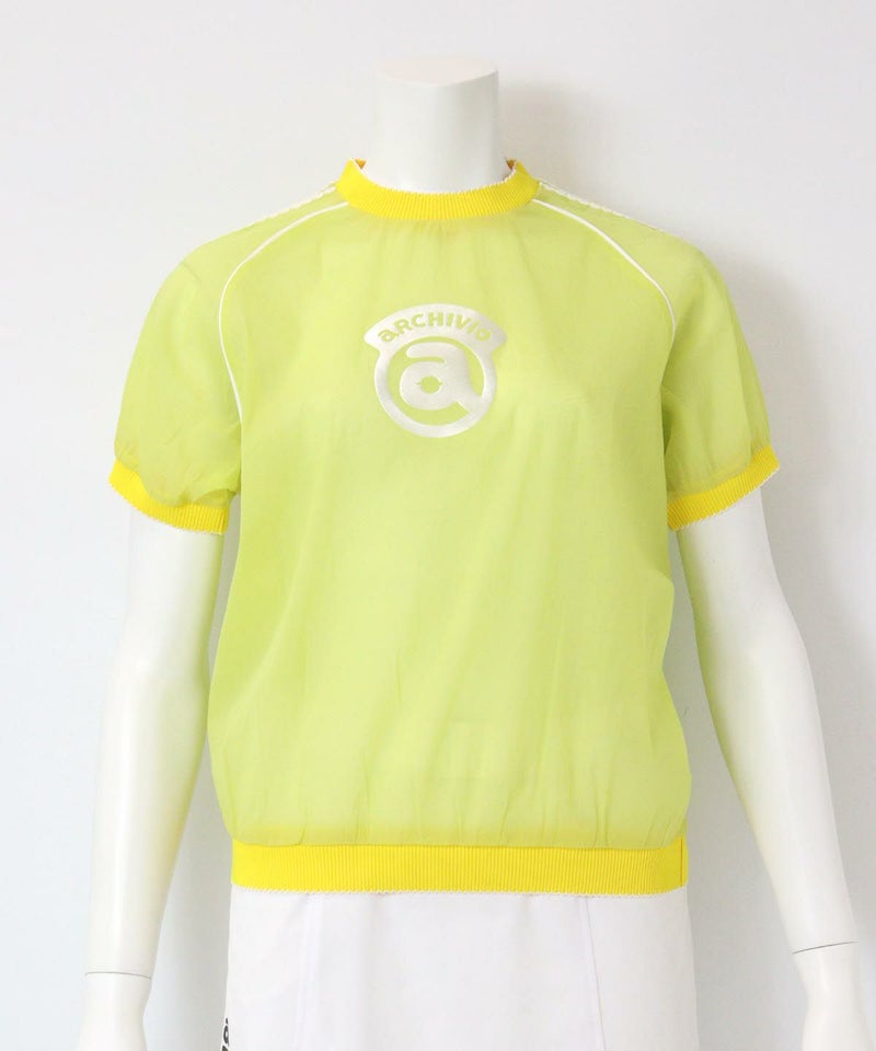 シアー半袖プルオーバー（ライトグリーン）