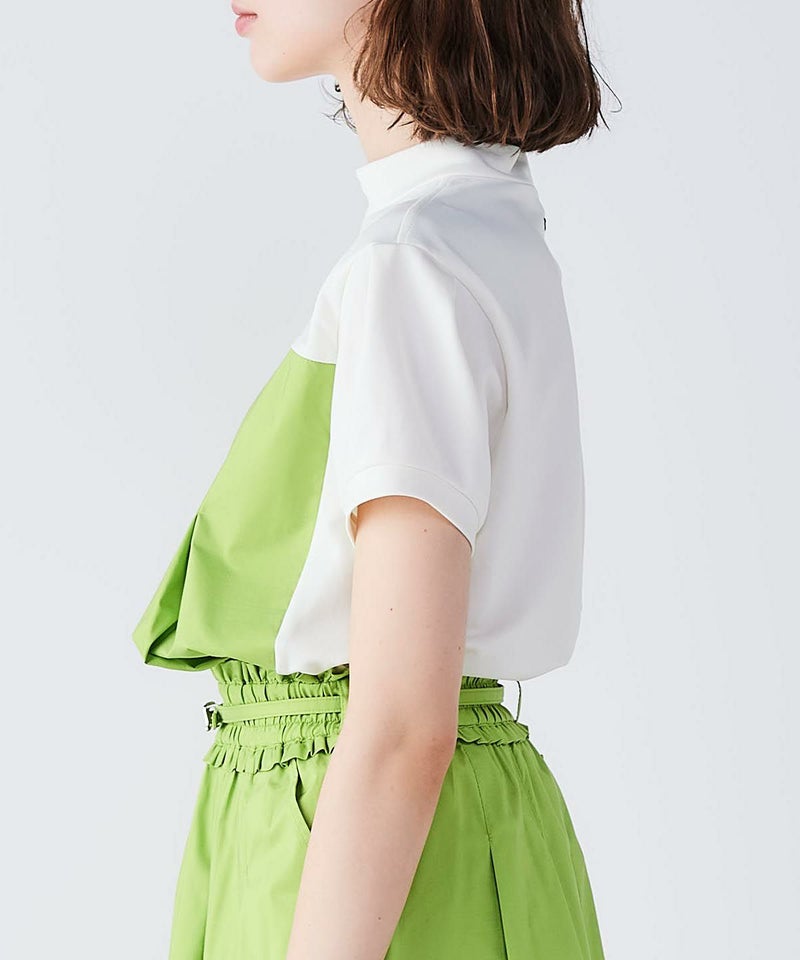 モデル着用画像（ホワイト×グリーン）