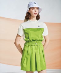 モデル着用画像（ホワイト×グリーン）