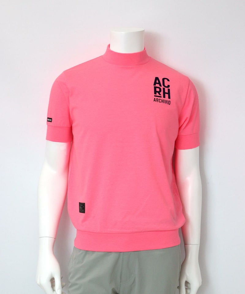 【メンズ】綿混ハイネックプルオーバー（ピンク）