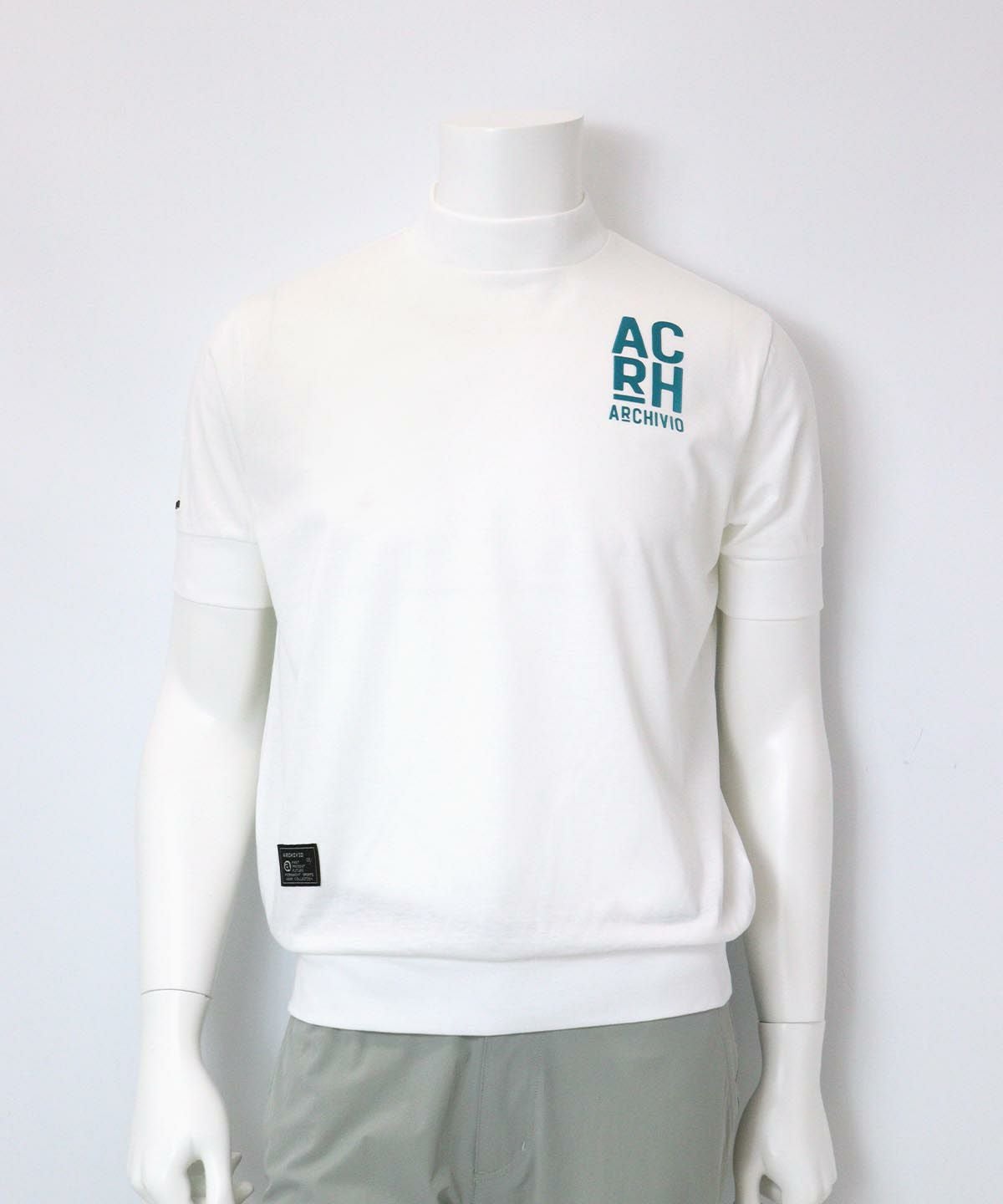 【メンズ】綿混ハイネックプルオーバー（ホワイト）