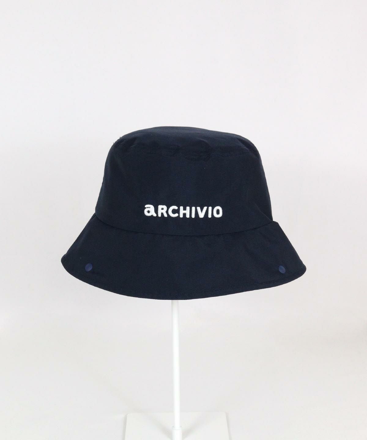 サンシェード付きハット正面（ネイビー）