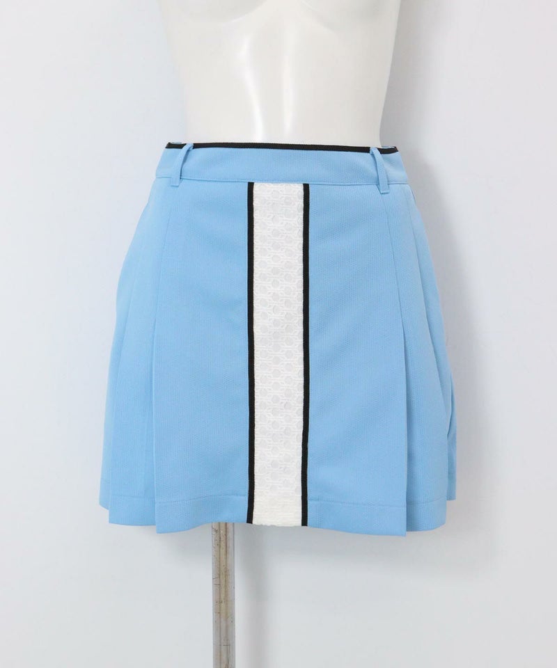 レースラインプリーツスカート(ライトブルー)