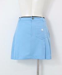 レースラインプリーツスカート(ライトブルー)後ろ