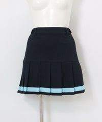 ふくれジャガード裾ラインスカート(ネイビー)前