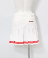 ふくれジャガード裾ラインスカート(ホワイト)後ろ