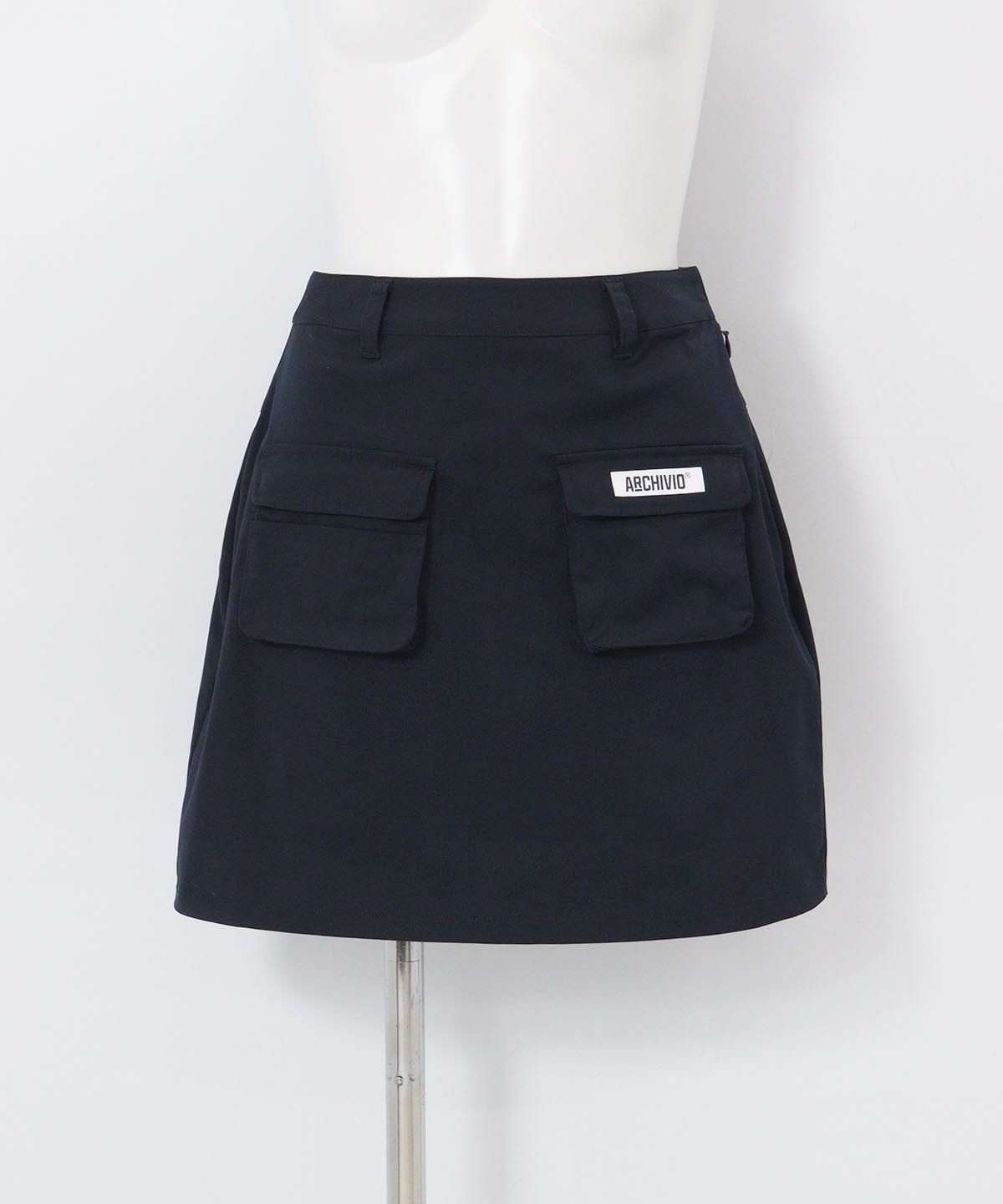 アルチビオ　◆　黒　スカート バックロゴプリーツ撥水スカート|アルチビオ-アウトレット- - ゴルフ
