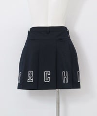 バックロゴプリーツ撥水スカート(ネイビー)後ろ