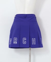 バックロゴプリーツ撥水スカート(ブルー)後ろ