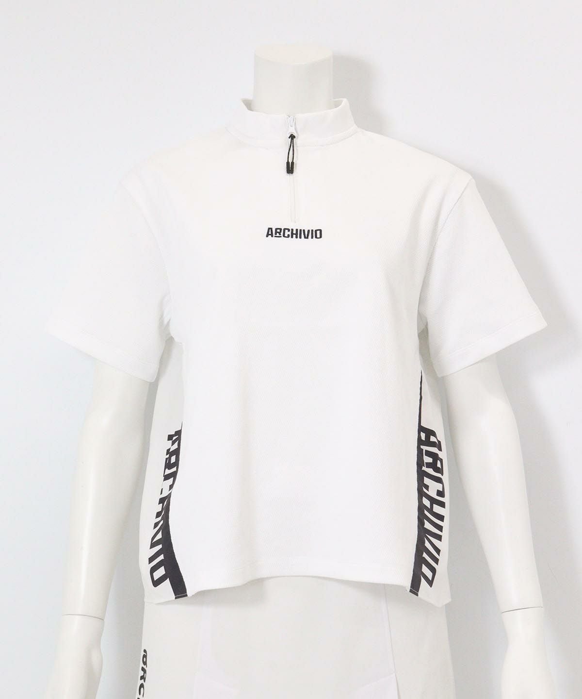 バックギャザーUV速乾プルオーバー(ホワイト)