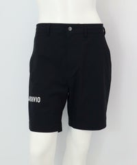【メンズ】ロゴプリントショートパンツ(ブラック)前