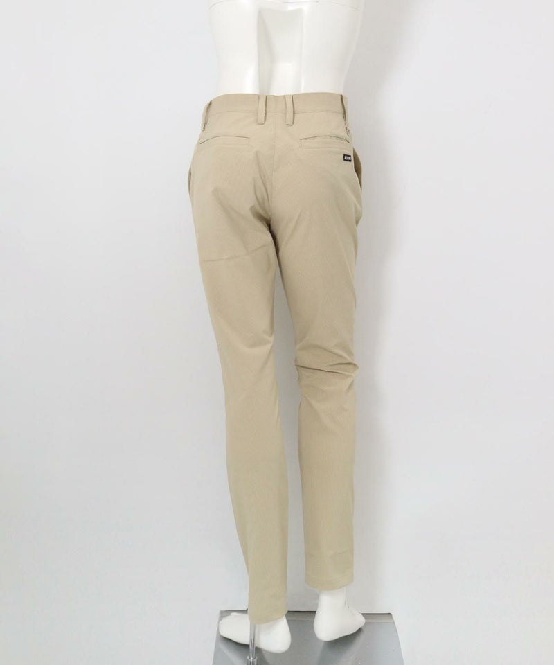 【メンズ】ピンストライプUV遮熱パンツ後(ベージュ）