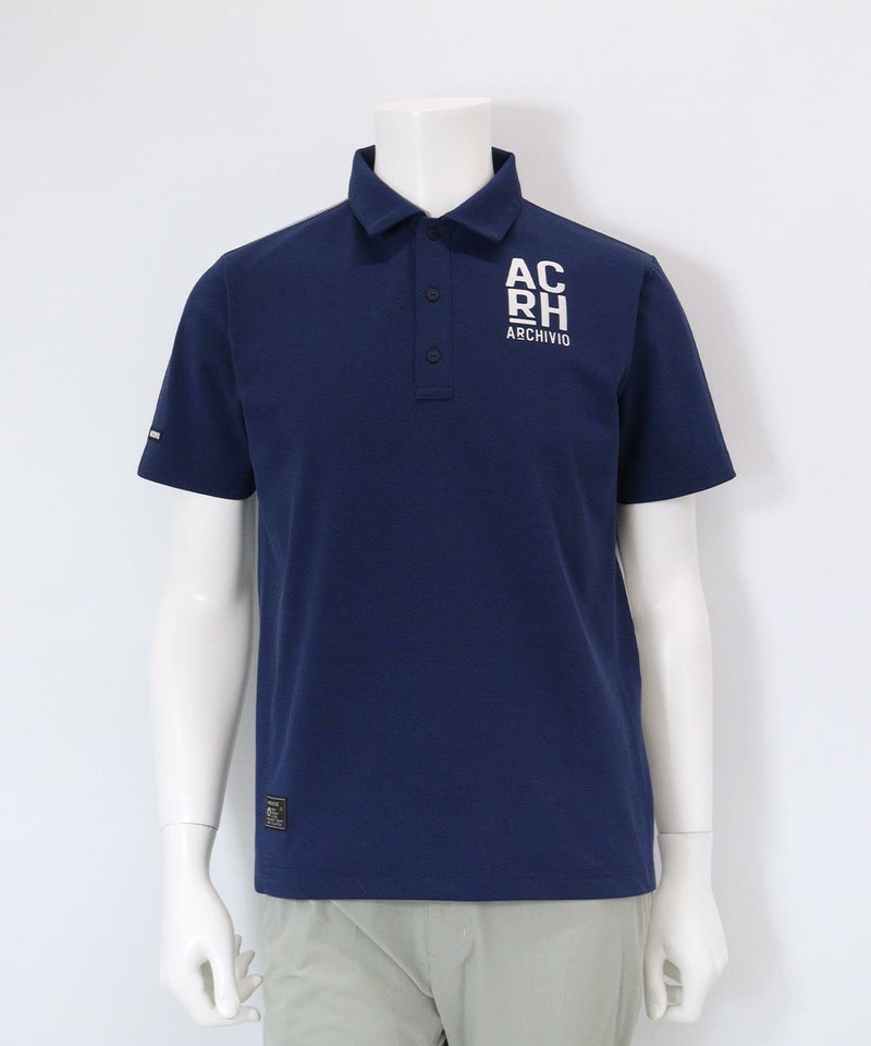 【メンズ】UVカノコポロシャツ(ネイビー）