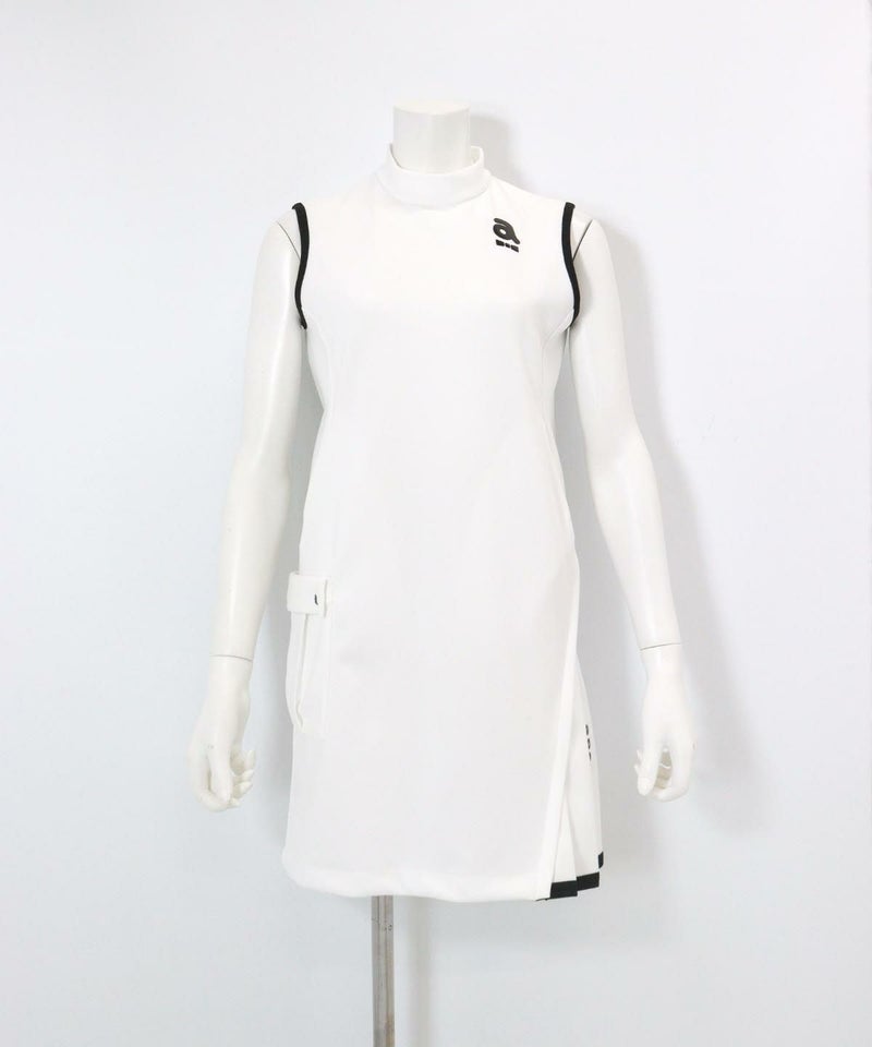 ポイントプリーツノースリワンピース（ホワイト）