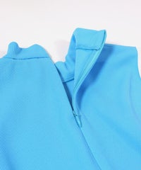 背中ファスナー部分（ライトブルー）