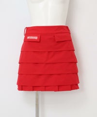 段フリル撥水スカート(レッド）