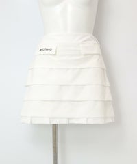 段フリル撥水スカート（ホワイト）