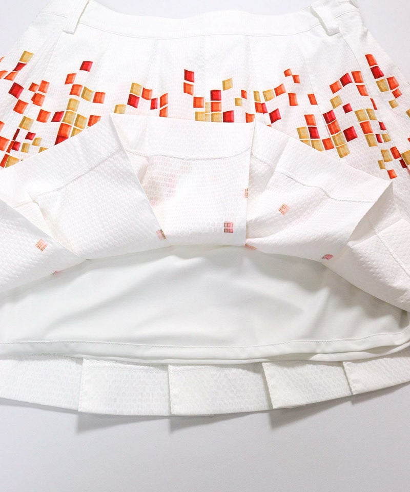 プリーツ部分(ホワイト×レッド）