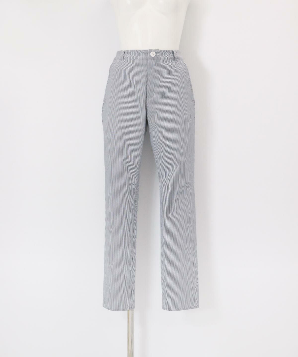 ピンストライプUV遮熱パンツ（ネイビー）