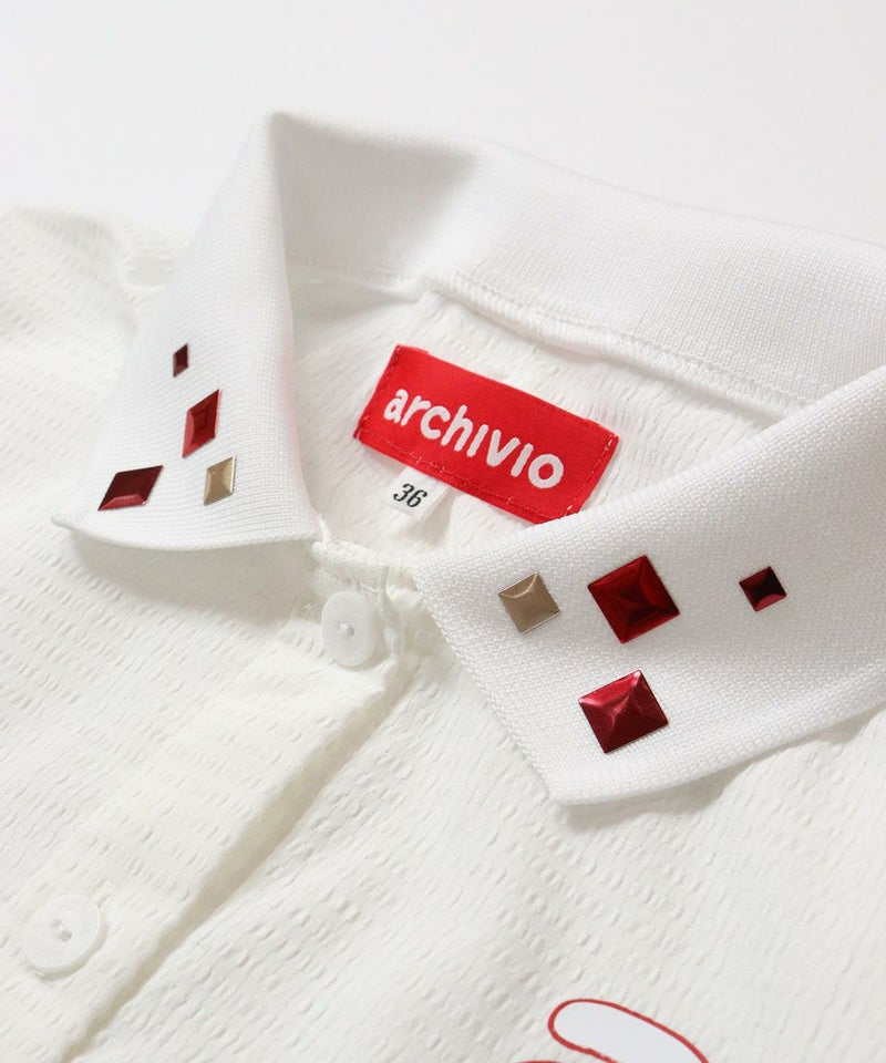 襟元部分（ホワイト×レッド）