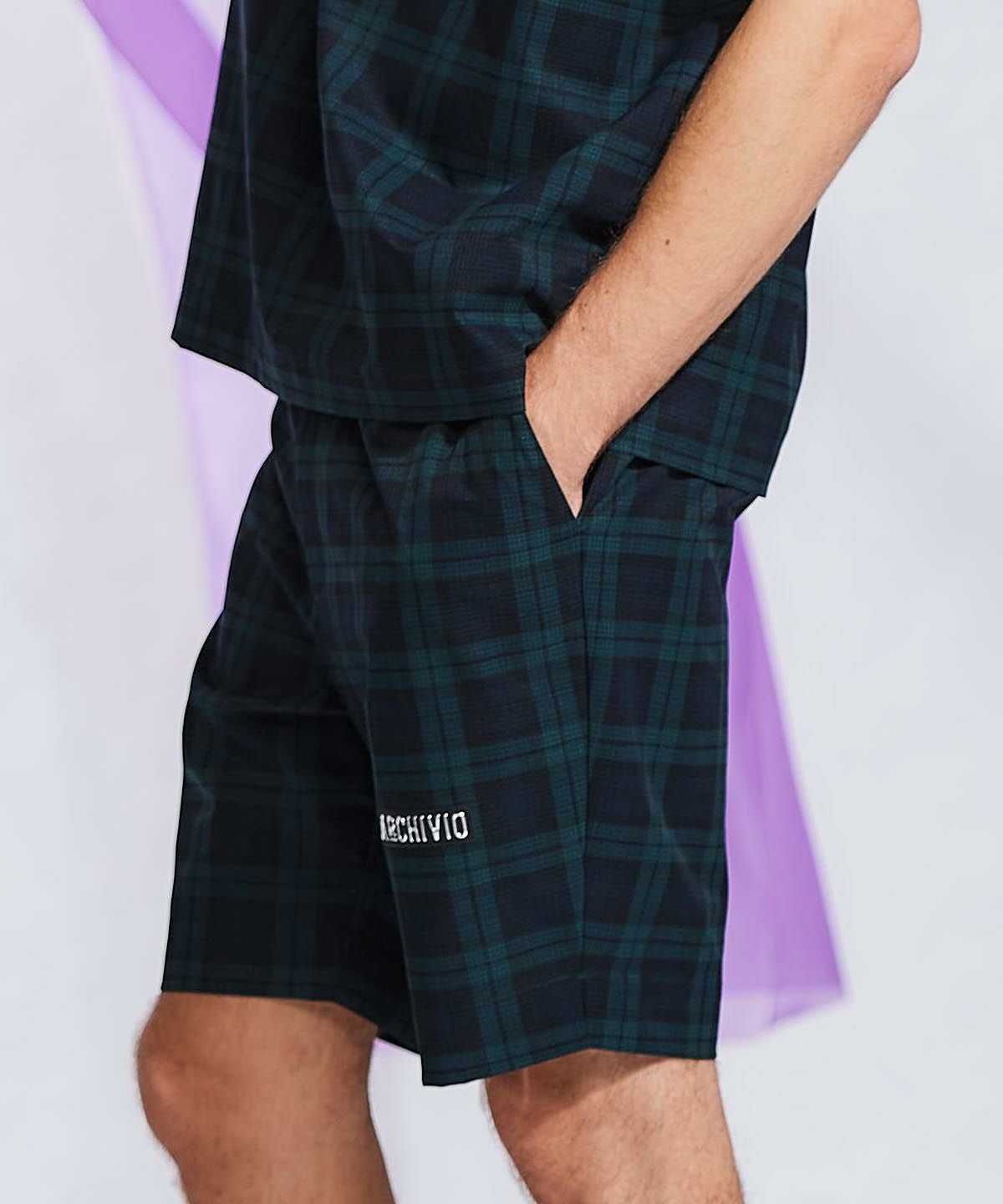 メンズ】チェック柄撥水冷感ショートパンツ|アルチビオ-アウトレット