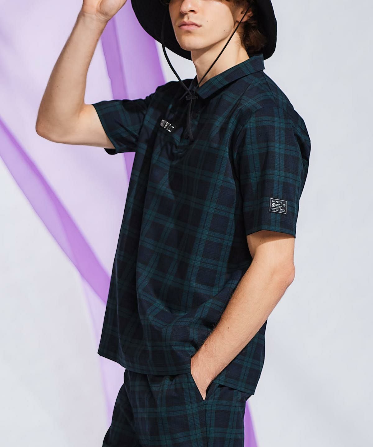 メンズ】チェック柄撥水冷感ポロシャツ|アルチビオ-アウトレット