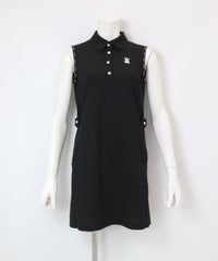 UV速乾ポロノースリワンピース（ブラック）