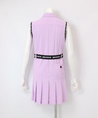 UV速乾ポロノースリワンピース後（ライトパープル）