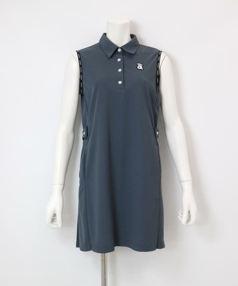 UV速乾ポロノースリワンピース（グレー)