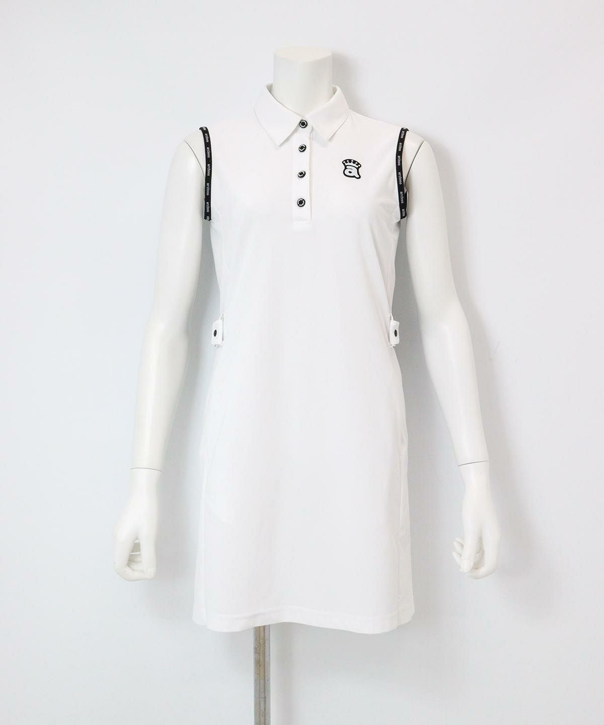 UV速乾ポロノースリワンピース（ホワイト）