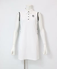 UV速乾ポロノースリワンピース（ホワイト）