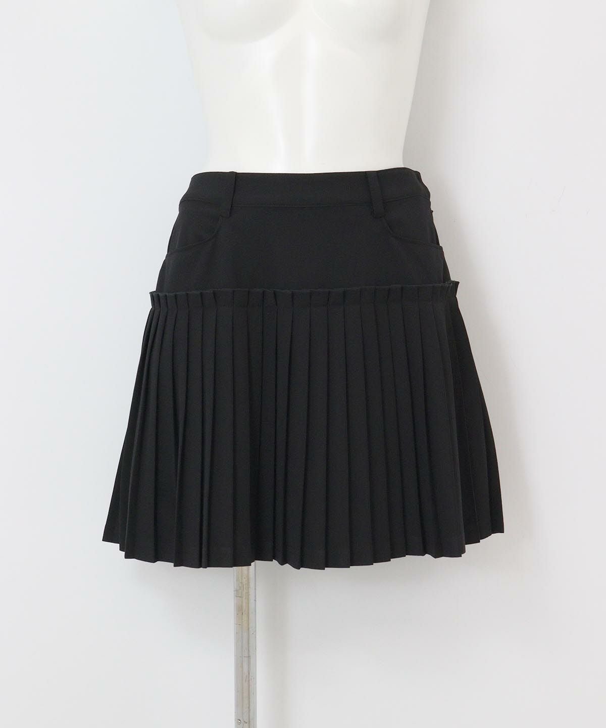 プリーツ切替UV速乾スカート(ブラック)