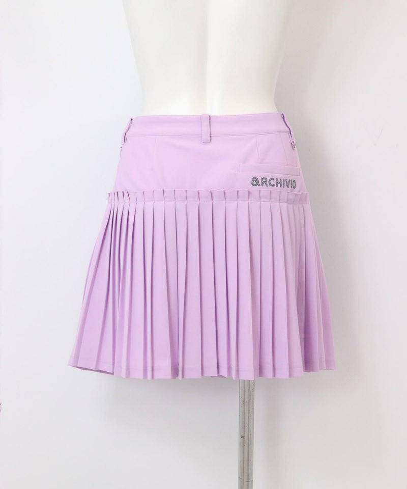 プリーツ切替UV速乾スカート後(ライトパープル)