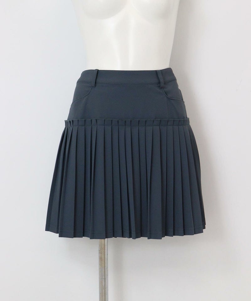 プリーツ切替UV速乾スカート(グレー)